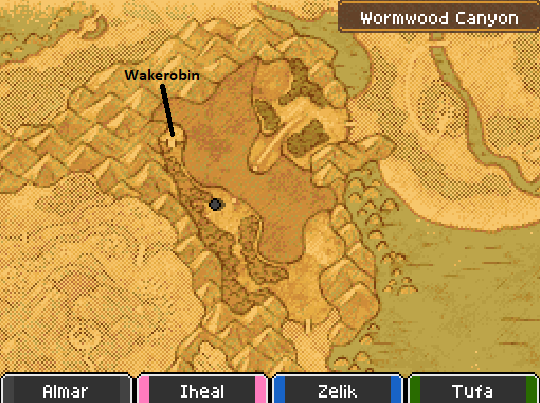 Wormwood Canyon Map Locations